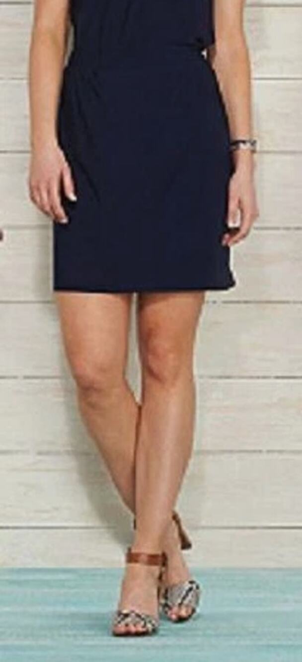 Susan Graver Navy Blue Liquid Knit Stretch Comfort Skort Women Plus 1x